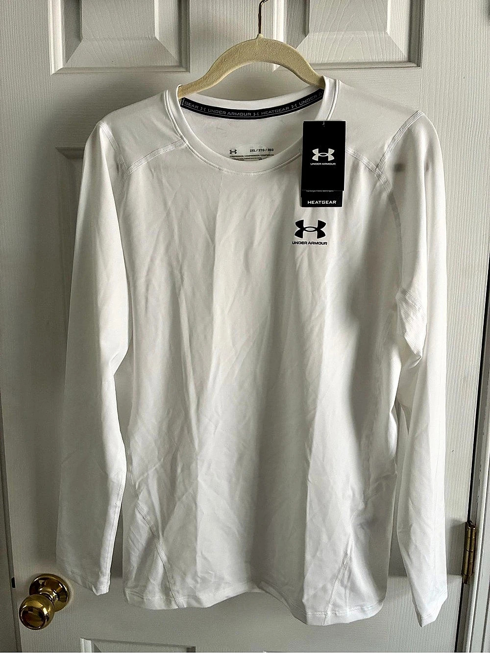 Under Armour HeatGear Armour Compression Long Sleeve White 2XL